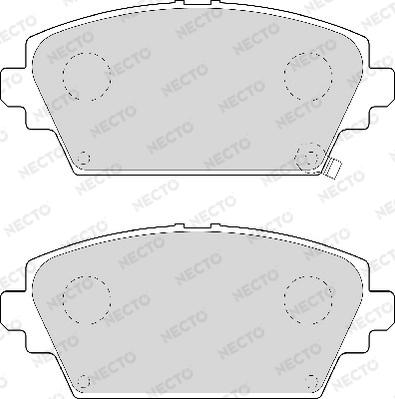 Necto FD6937A - Тормозные колодки, дисковые, комплект autospares.lv