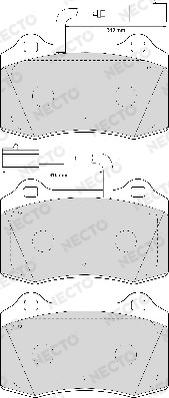 Necto FD6926A - Тормозные колодки, дисковые, комплект autospares.lv