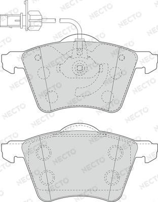 Necto FD6921V - Тормозные колодки, дисковые, комплект autospares.lv