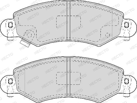 Necto FD6922A - Тормозные колодки, дисковые, комплект autospares.lv