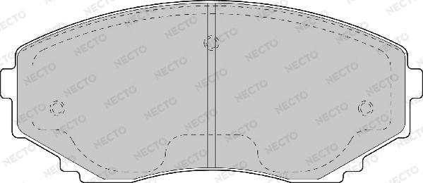 Necto FD6974A - Тормозные колодки, дисковые, комплект autospares.lv