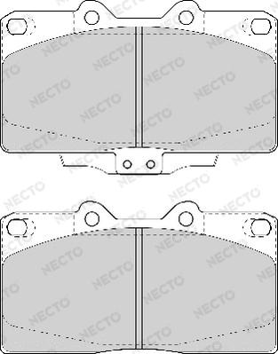 Necto FD6976A - Тормозные колодки, дисковые, комплект autospares.lv