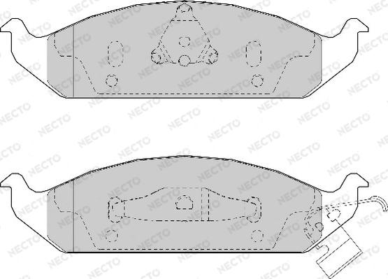 Necto FD6972A - Тормозные колодки, дисковые, комплект autospares.lv