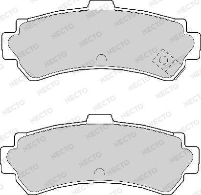 Necto FD6977A - Тормозные колодки, дисковые, комплект autospares.lv