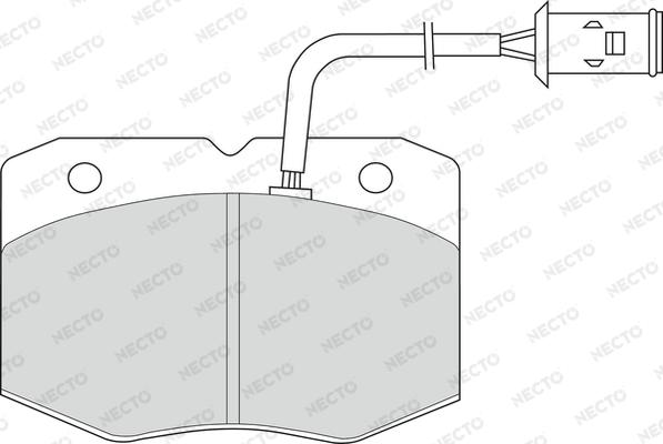 Necto FD6490V - Тормозные колодки, дисковые, комплект autospares.lv