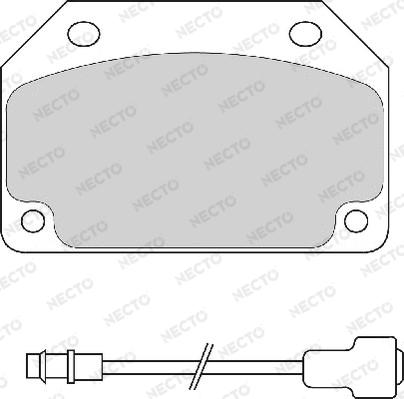 Necto FD644A - Тормозные колодки, дисковые, комплект autospares.lv