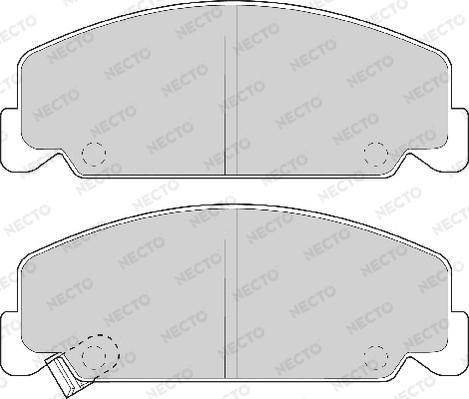 Necto FD6454A - Тормозные колодки, дисковые, комплект autospares.lv