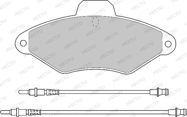 Necto FD6452A - Тормозные колодки, дисковые, комплект autospares.lv