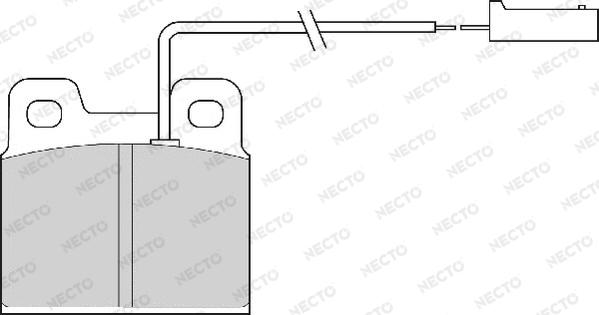 Necto FD6464A - Тормозные колодки, дисковые, комплект autospares.lv