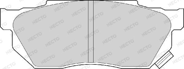 Necto FD6460A - Тормозные колодки, дисковые, комплект autospares.lv