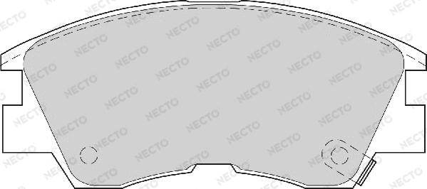 Necto FD6461A - Тормозные колодки, дисковые, комплект autospares.lv