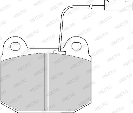 Necto FD6468A - Тормозные колодки, дисковые, комплект autospares.lv