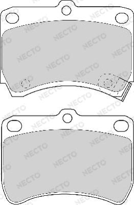 Necto FD6400A - Тормозные колодки, дисковые, комплект autospares.lv