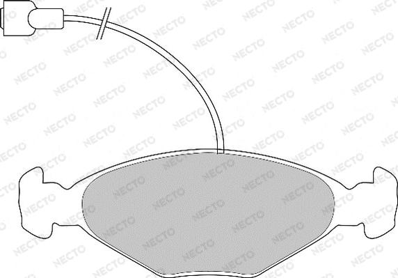 Necto FD6419A - Тормозные колодки, дисковые, комплект autospares.lv