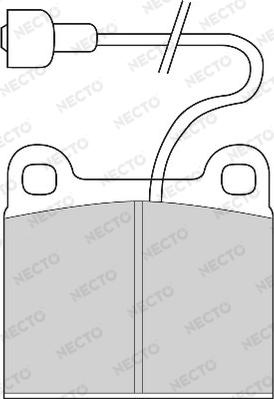 Necto FD6417A - Тормозные колодки, дисковые, комплект autospares.lv