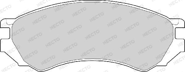 Necto FD6480A - Тормозные колодки, дисковые, комплект autospares.lv