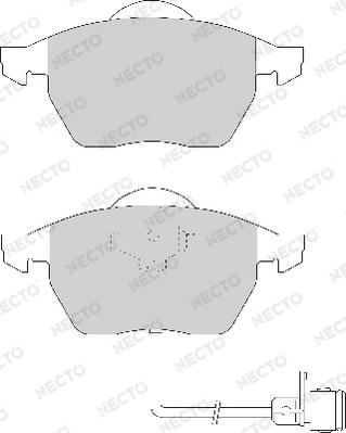 Necto FD6481A - Тормозные колодки, дисковые, комплект autospares.lv