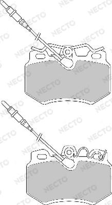 Necto FD6438A - Тормозные колодки, дисковые, комплект autospares.lv