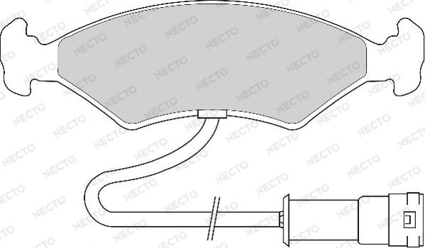 Necto FD6428A - Тормозные колодки, дисковые, комплект autospares.lv