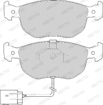 Necto FD6474A - Тормозные колодки, дисковые, комплект autospares.lv