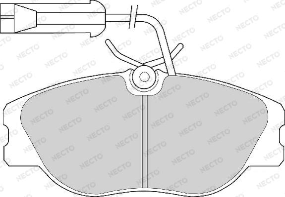 Necto FD6471A - Тормозные колодки, дисковые, комплект autospares.lv