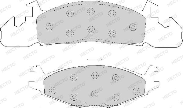 Necto FD6595A - Тормозные колодки, дисковые, комплект autospares.lv