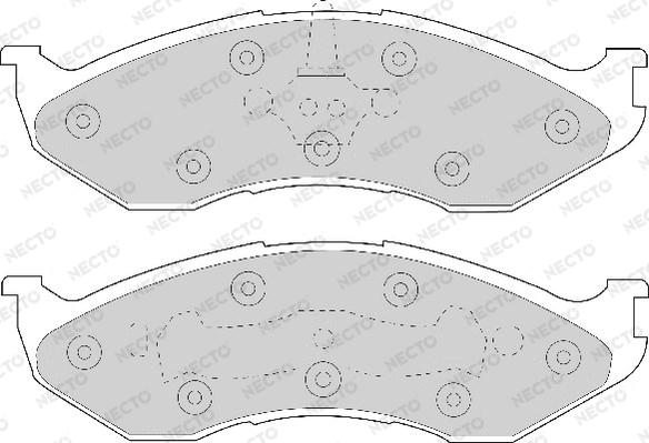 Necto FD6597A - Тормозные колодки, дисковые, комплект autospares.lv