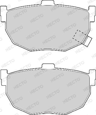 Necto FD6564A - Тормозные колодки, дисковые, комплект autospares.lv