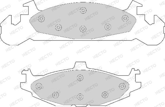 Necto FD6509A - Тормозные колодки, дисковые, комплект autospares.lv