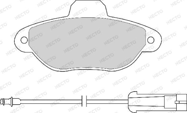 Necto FD6504A - Тормозные колодки, дисковые, комплект autospares.lv