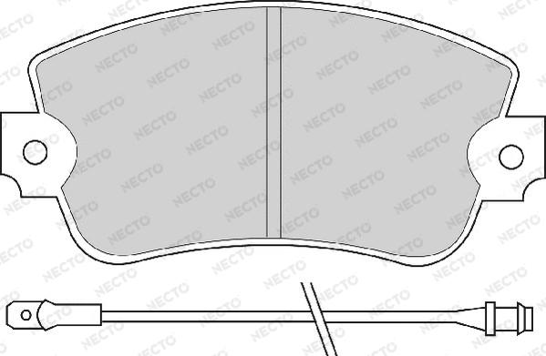 Necto FD658A - Тормозные колодки, дисковые, комплект autospares.lv