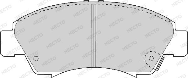 Necto FD6537A - Тормозные колодки, дисковые, комплект autospares.lv