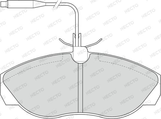 Necto FD6521V - Тормозные колодки, дисковые, комплект autospares.lv