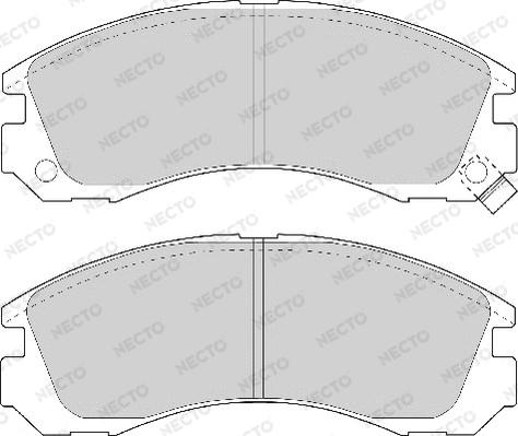 Necto FD6575A - Тормозные колодки, дисковые, комплект autospares.lv