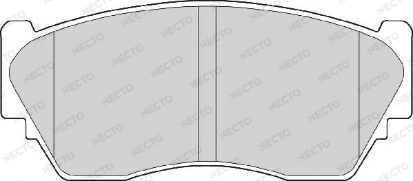 Necto FD6572A - Тормозные колодки, дисковые, комплект autospares.lv