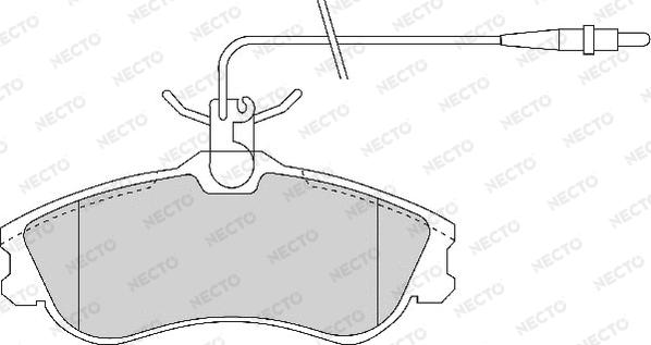 Necto FD6696A - Тормозные колодки, дисковые, комплект autospares.lv