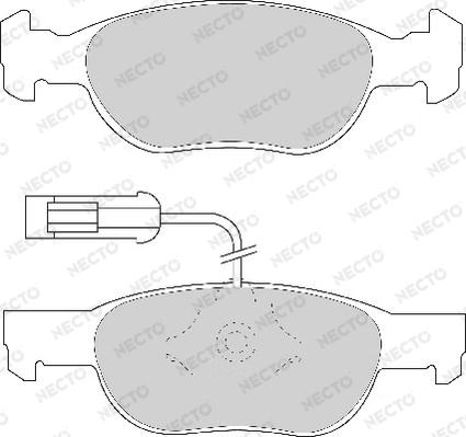Necto FD6643A - Тормозные колодки, дисковые, комплект autospares.lv