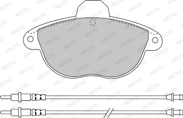 Necto FD6647A - Тормозные колодки, дисковые, комплект autospares.lv