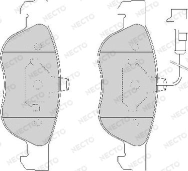 Necto FD6655A - Тормозные колодки, дисковые, комплект autospares.lv