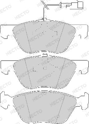 Necto FD6653A - Тормозные колодки, дисковые, комплект autospares.lv