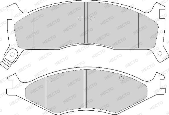 Necto FD6652A - Тормозные колодки, дисковые, комплект autospares.lv