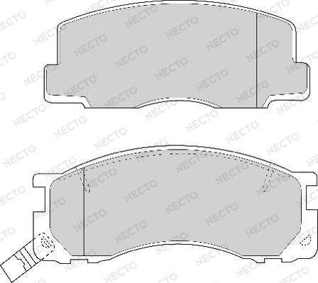 Necto FD6669A - Тормозные колодки, дисковые, комплект autospares.lv