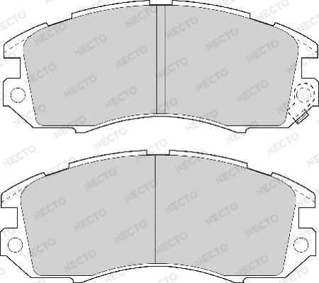 Necto FD6664A - Тормозные колодки, дисковые, комплект autospares.lv