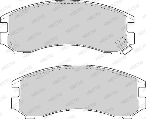 Necto FD6661A - Тормозные колодки, дисковые, комплект autospares.lv