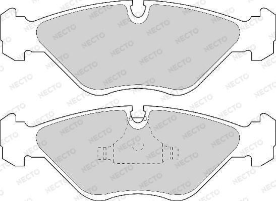 Necto FD6663A - Тормозные колодки, дисковые, комплект autospares.lv