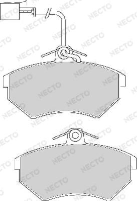 Necto FD6662A - Тормозные колодки, дисковые, комплект autospares.lv