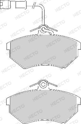 Necto FD6602A - Тормозные колодки, дисковые, комплект autospares.lv