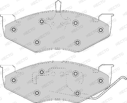 Necto FD6607A - Тормозные колодки, дисковые, комплект autospares.lv