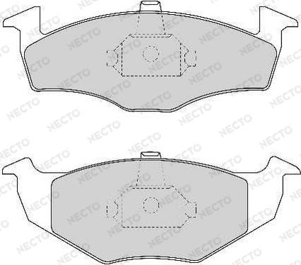 Necto FD6689A - Тормозные колодки, дисковые, комплект autospares.lv