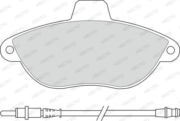 Necto FD6684A - Тормозные колодки, дисковые, комплект autospares.lv